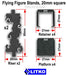 LITKO Flying Figure Stands, 25mm Square (2)-General Gaming Accessory-LITKO Game Accessories