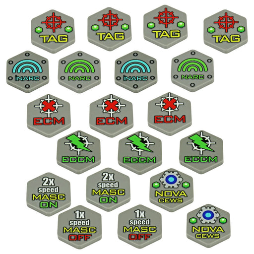 LITKO Mecha Electronic Warfare Token Set Compatible with BattleTech (20)-Tokens-LITKO Game Accessories