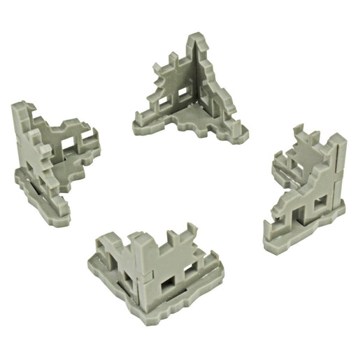 LITKO Micro-Scale Blasted Building Terrain Marker Compatible with BattleTech (4)-Tokens-LITKO Game Accessories